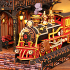 Locomotive à vapeur miniature du book nook Gare du Quai Zéro