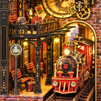 Quai éclairé et réverbère du book nook Gare du Quai Zéro