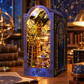 Book Nook Observatoire Interstellaire allumé sur un bureau