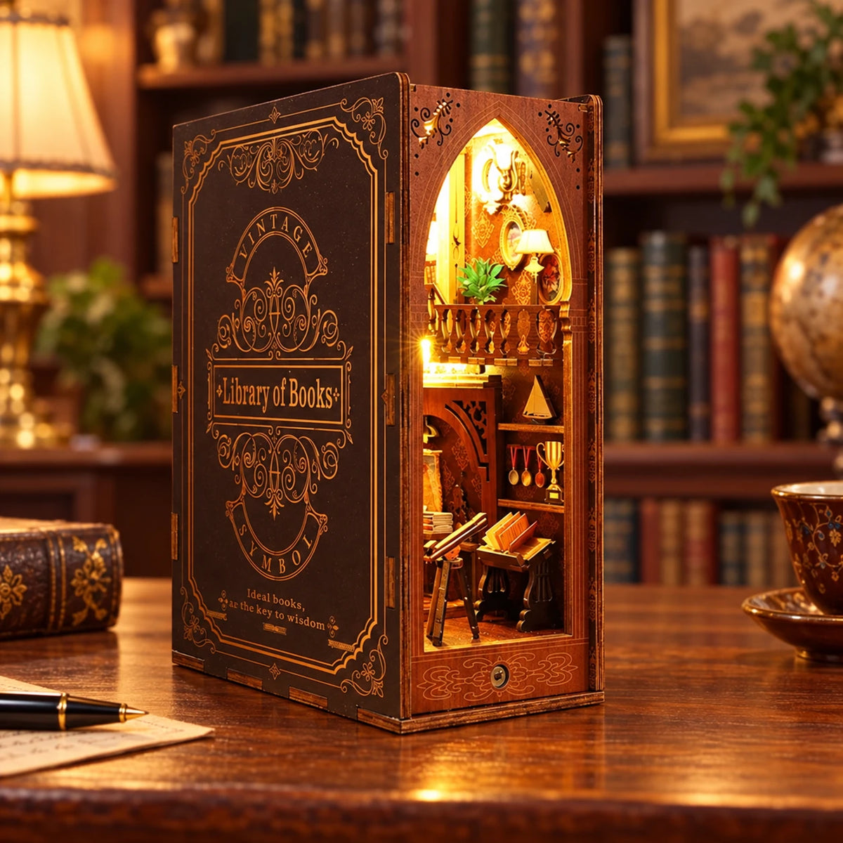Book Nook Bibliothèque Ancienne Maison Bookette™