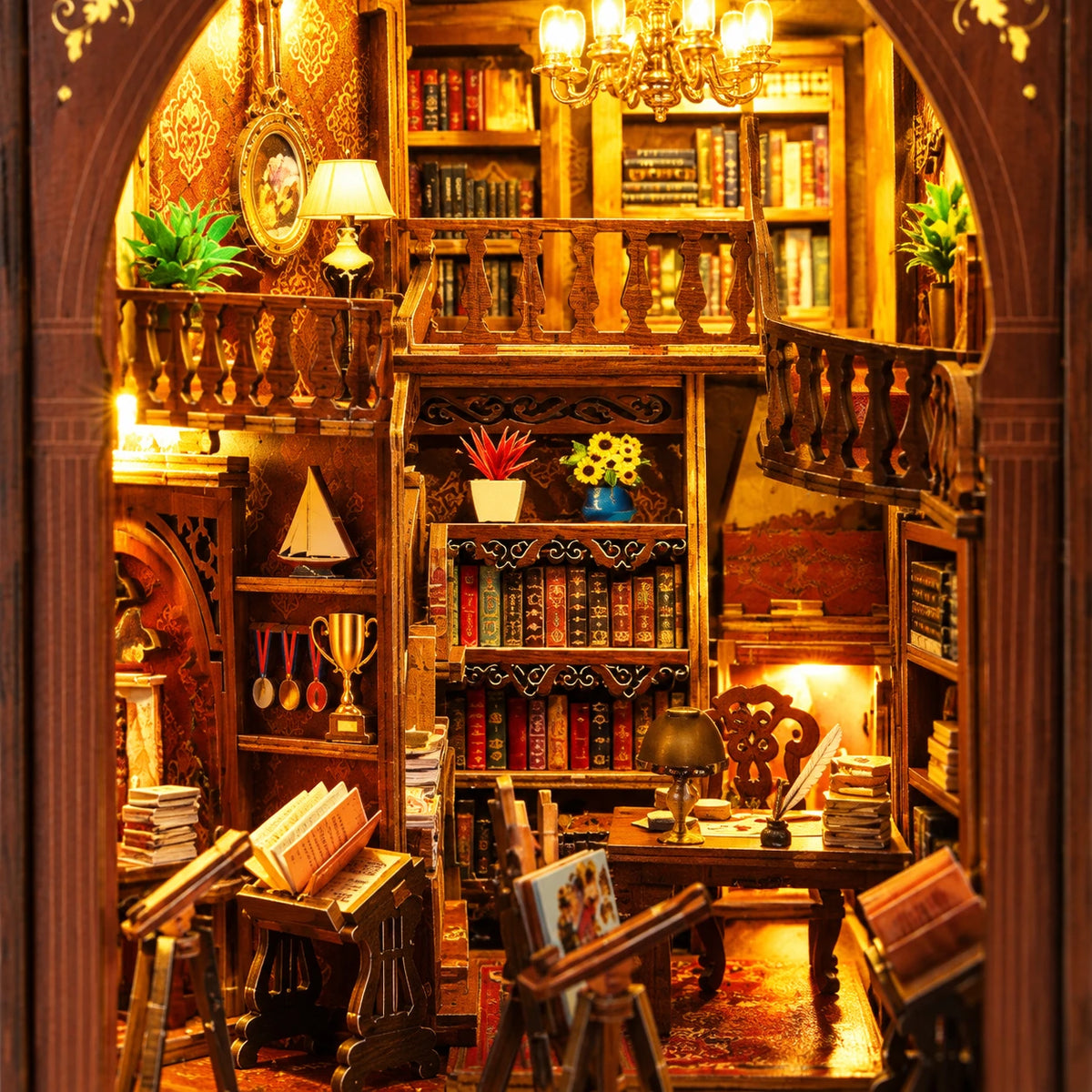 Book Nook Bibliothèque Ancienne Maison Bookette™